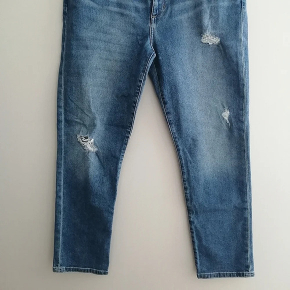 Joe's High Rise Straight Leg Ankle Jeans in Canella Distressing 31 (12) - Picture 10 of 16